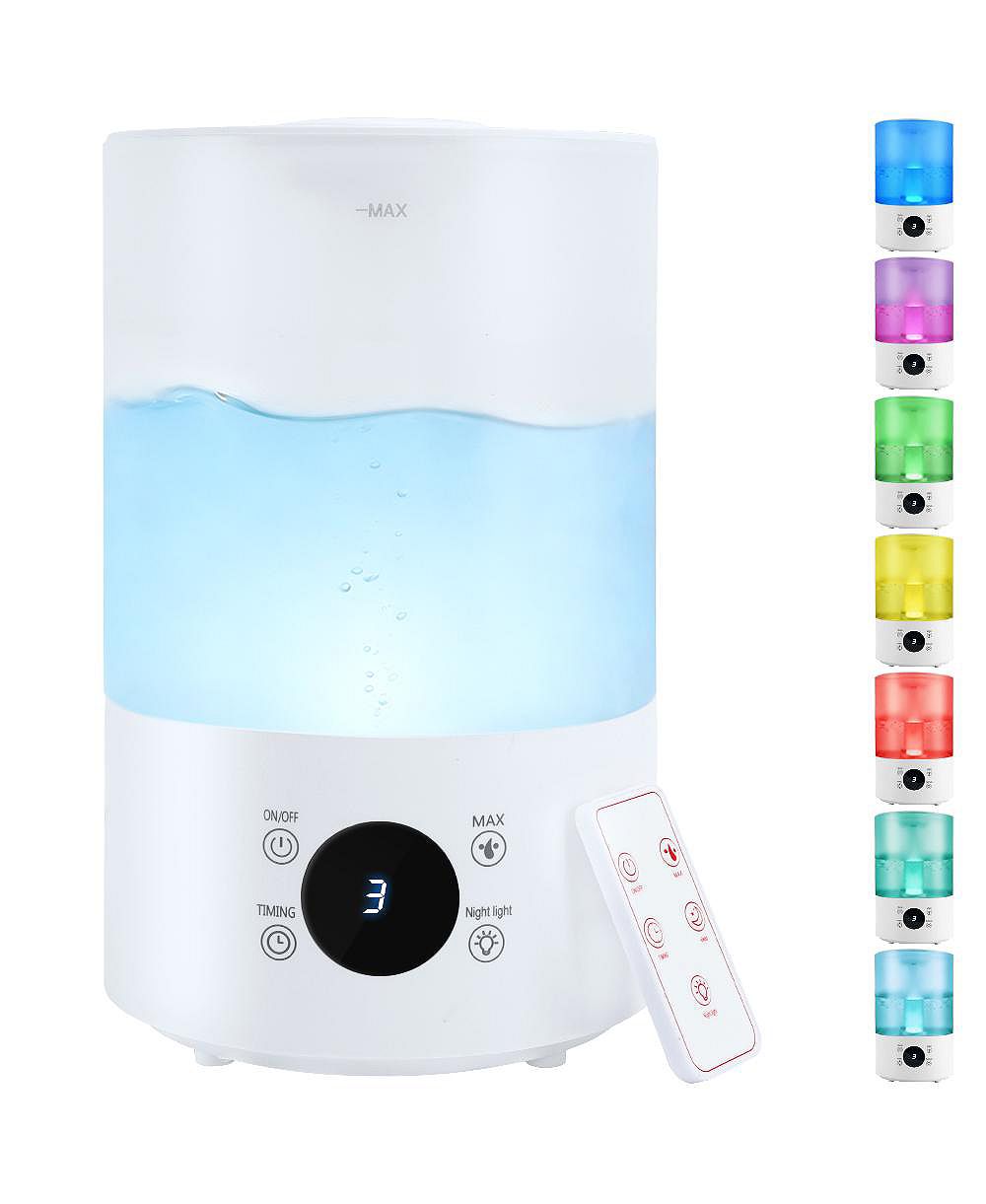Topteng 1.1 Gal Humidifier with 7-Color RGB Light, 12H Runtime, 9H Timer & 360° Nozzle