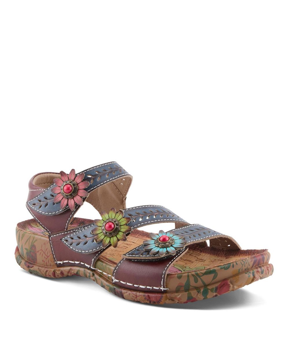 L'Artiste Women's Anewtrio  Wedge Sandal with Leather Upper