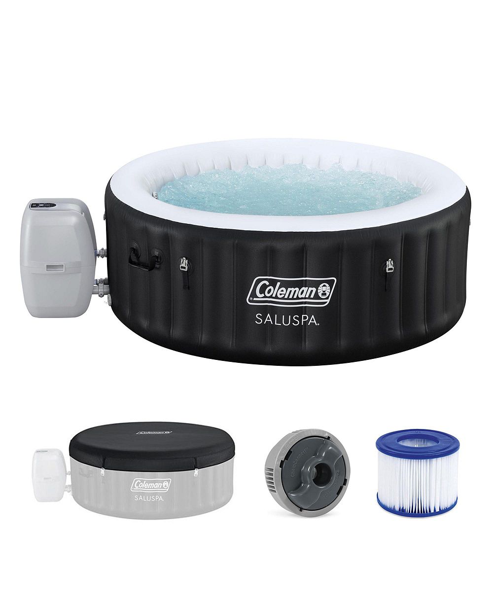 Coleman Miami 2-4 Person AirJet Inflatable Hot Tub with Cover, 71"x26