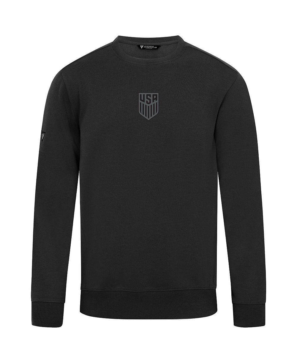 LevelWear Men's Black USMNT Zane Chenille Sweatshirt