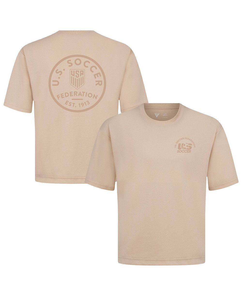 LevelWear Men's Khaki USMNT Luxe Signature Knit Transit Tonal T-Shirt