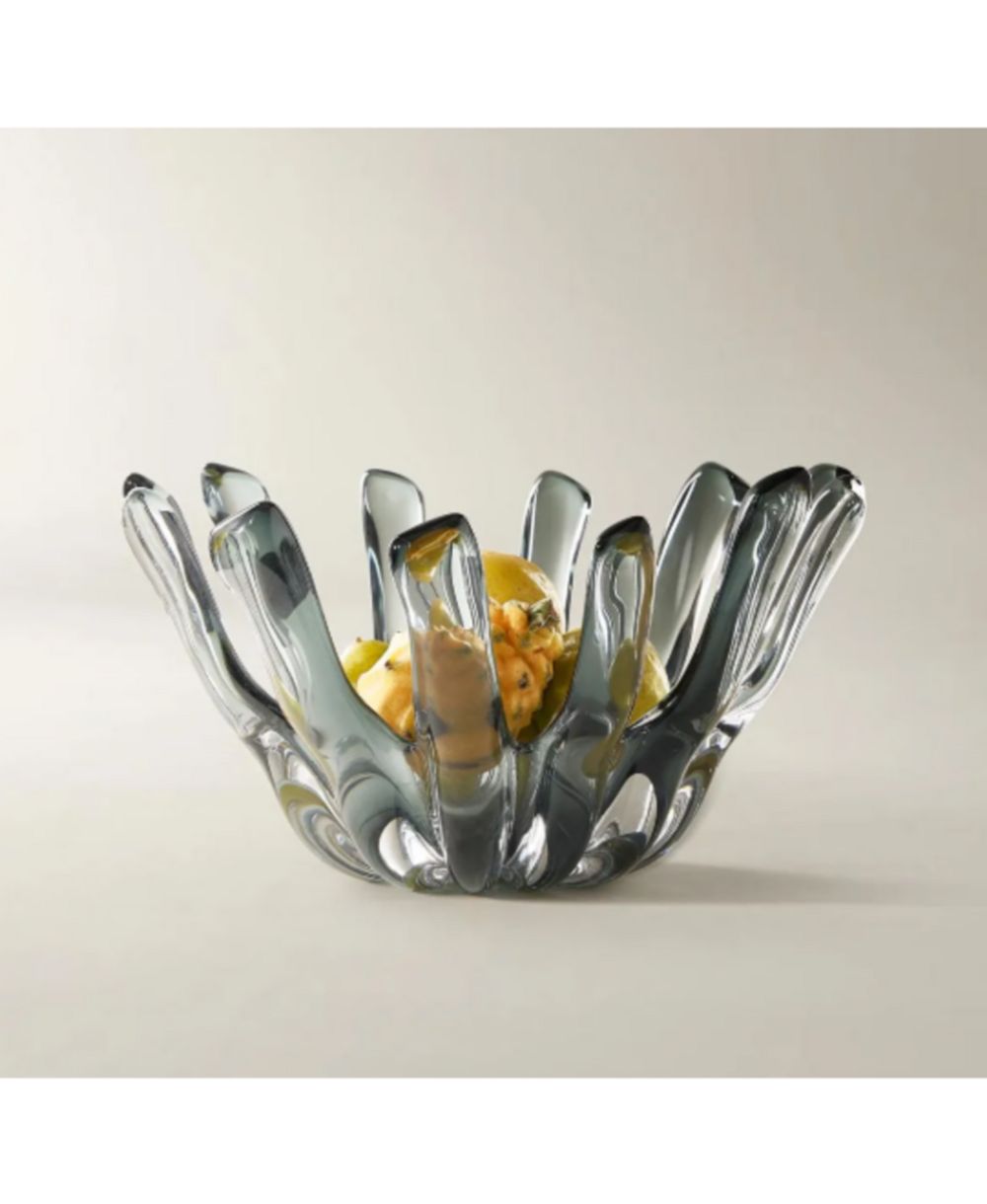 Z Gallerie Bossa Glass Bowl - Smoke