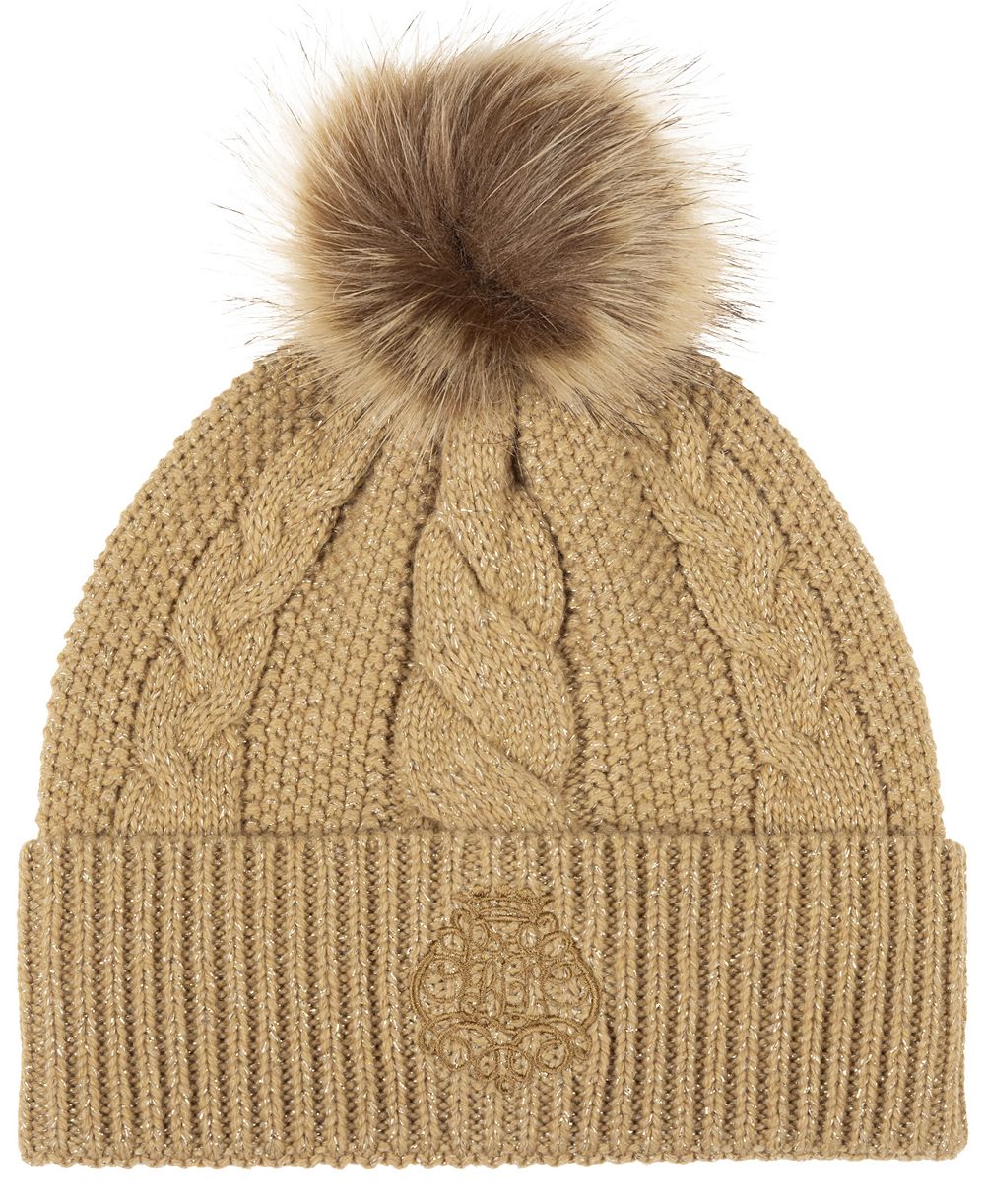 Бини Lauren Ralph Lauren Metallic Direct Embroidery Cable Pom