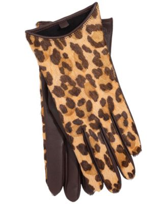 Lauren Ralph Lauren Hair Calf Ocelot Glove
