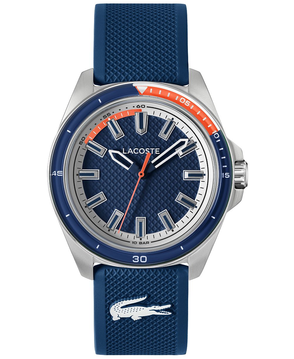 Lacoste Men's Quartz Capbreton Navy Silicone Strap Watch 43mm