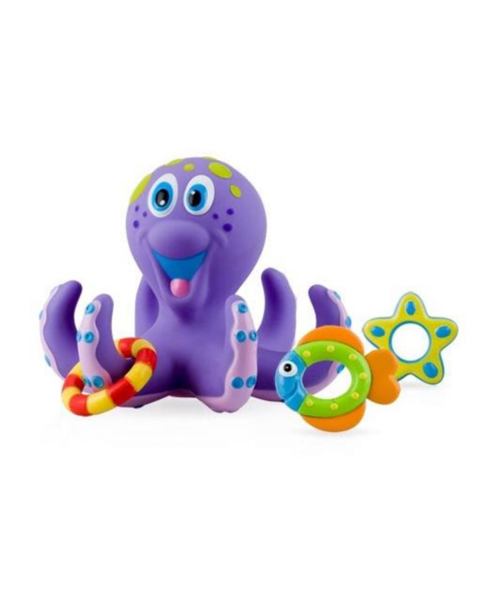 Nuby интерактивная игрушка для ванны Floating Purple Octopus