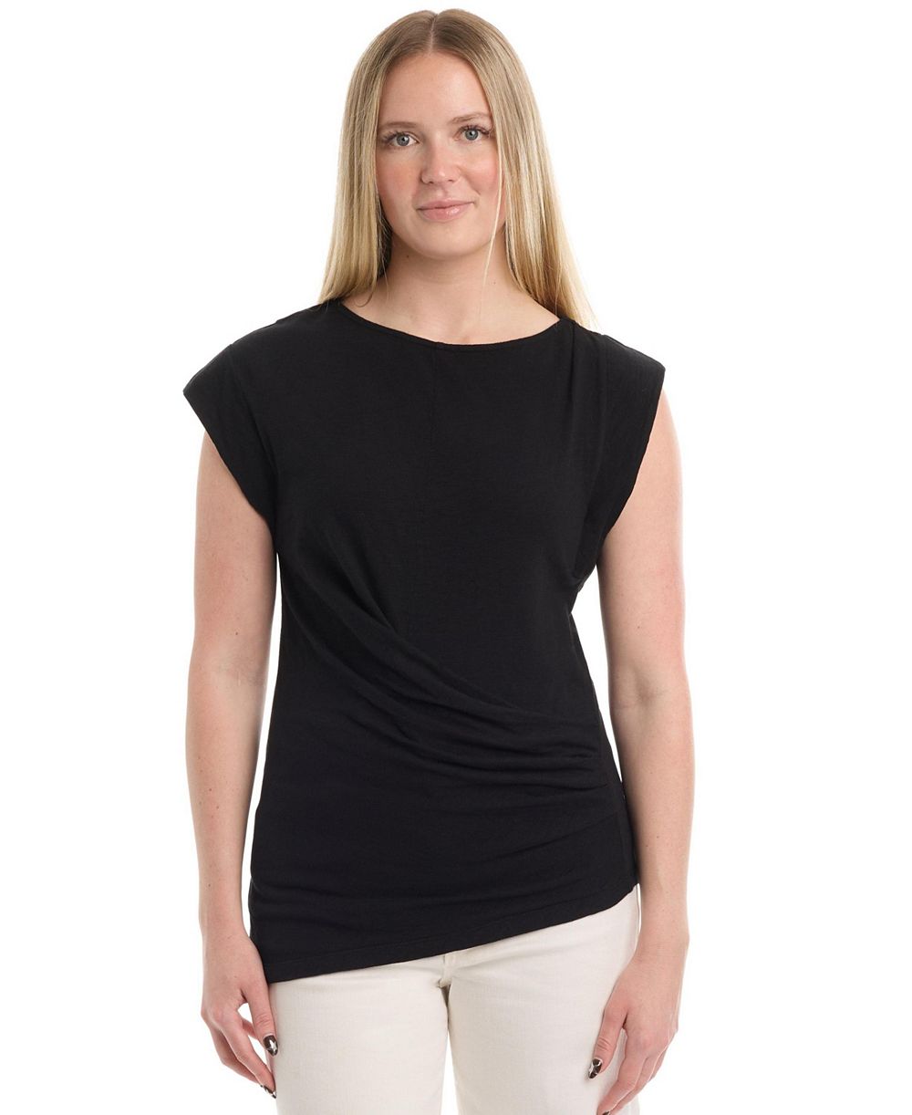 Женский топ WILT Women's Boat Neck Rolled Cuff Tee