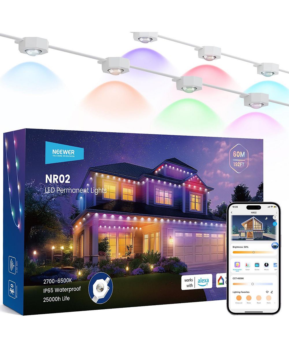 Аксессуары для камеры Neewer IP65 с 120 LED для Alexa, 196ft