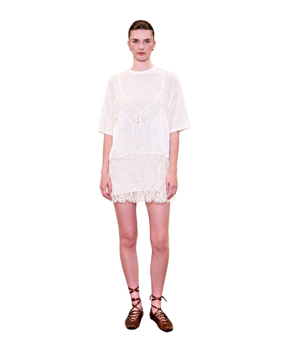 Женское мини-платье PCFG Women's Daydreamers Lace and Satin Details