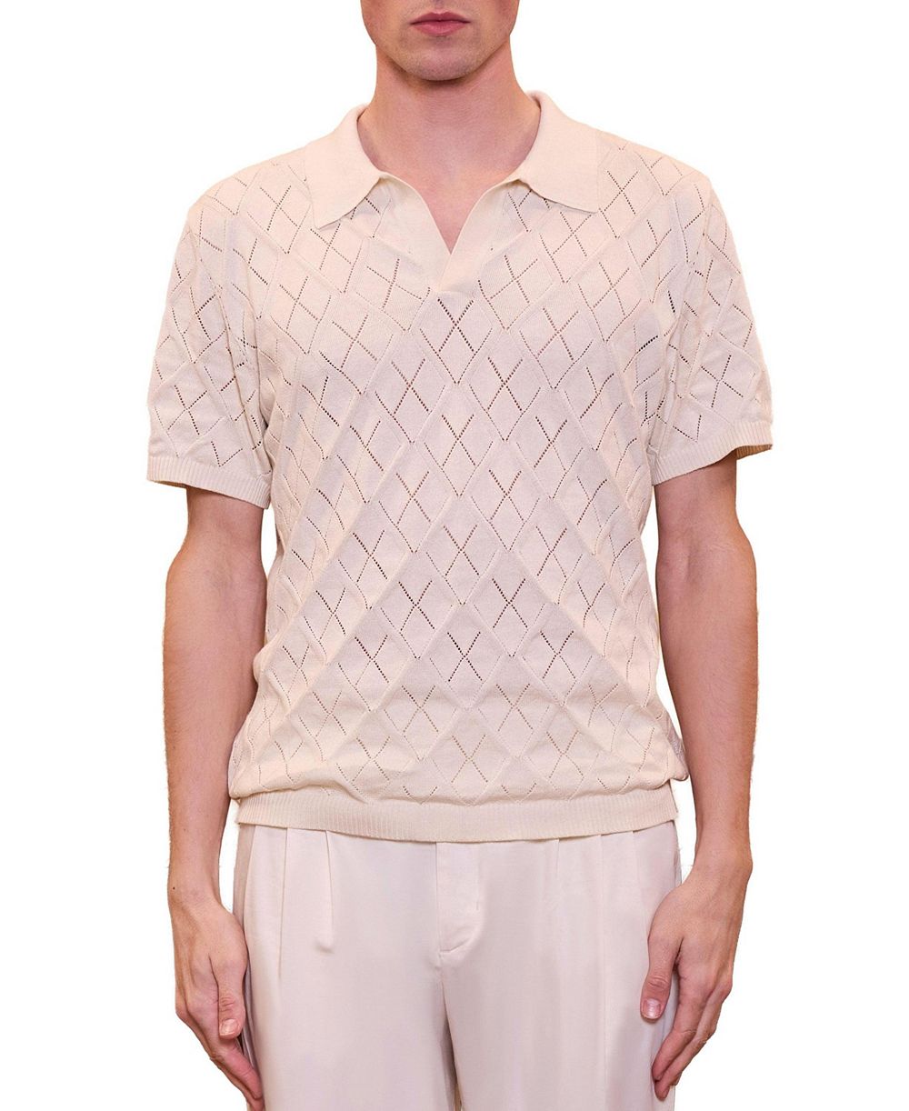 PCFG Men's Daydreamers Short Sleeve Knit Polo T-Shirt