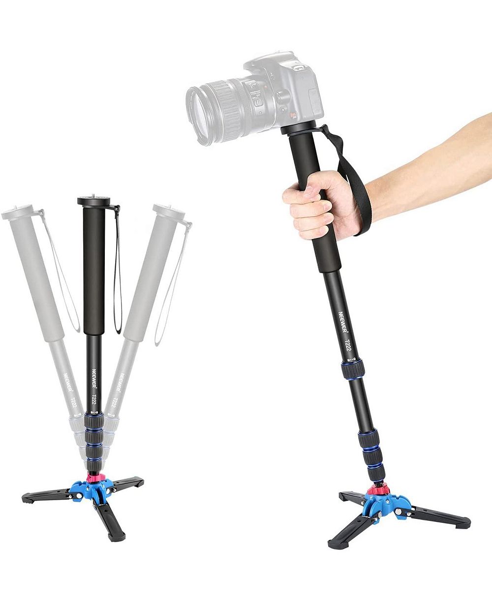Neewer Extendable Camera Monopod with Detachable and Foldable Stand Base