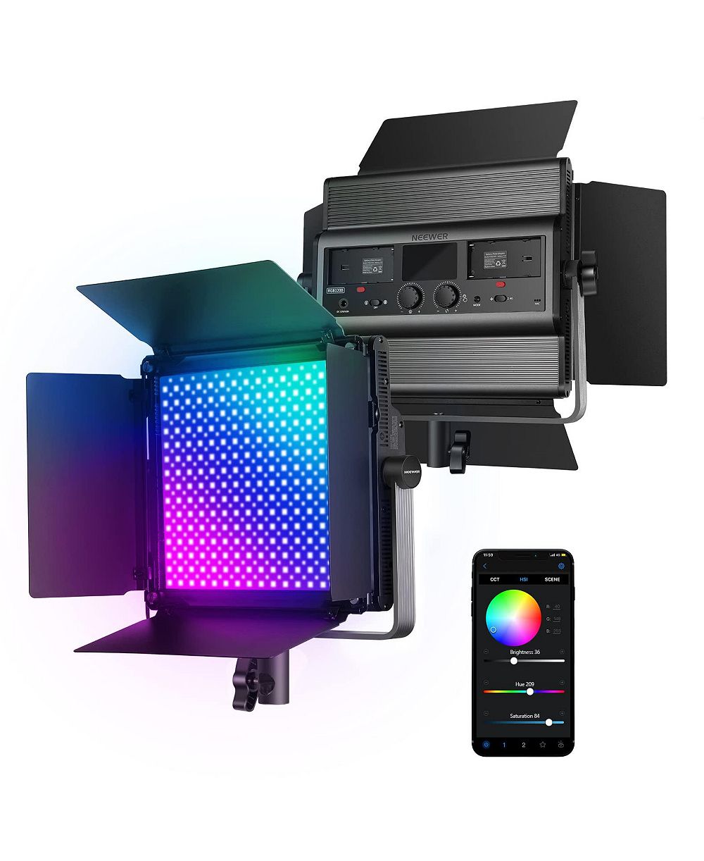 Neewer RGB1200 RGB LED Video Light Panel with APP/2.4G Control