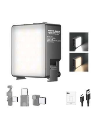 Neewer Basics Bi Color Magnetic LED Camera Light Compatible with DJI OSMO Nano Action 3 4 5 Pro Cage AC009 PRO Pocket 3 Accessories Bracket, M25