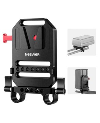Neewer V Mount Battery Plate with Dual 15mm Rod Clamps