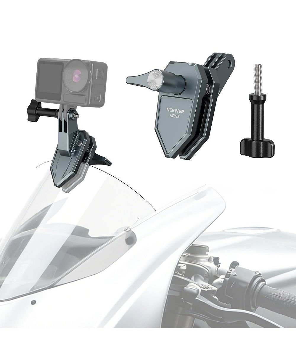 Neewer Motorcycle Windshield Action Camera Clamp Mount