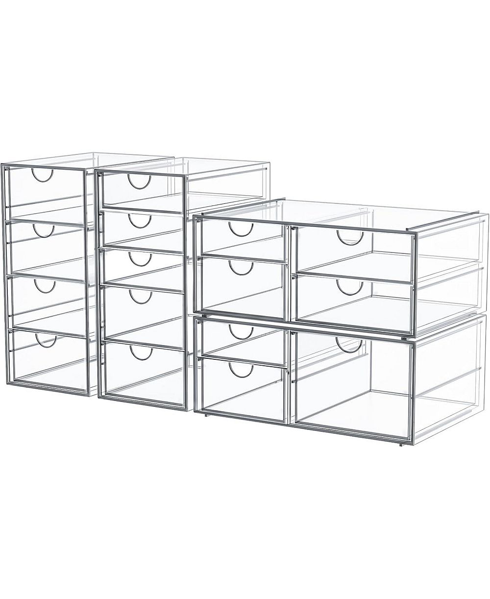 XDOVET Makeup Organizer 16 Drawers Desktop Accessories Dustproof