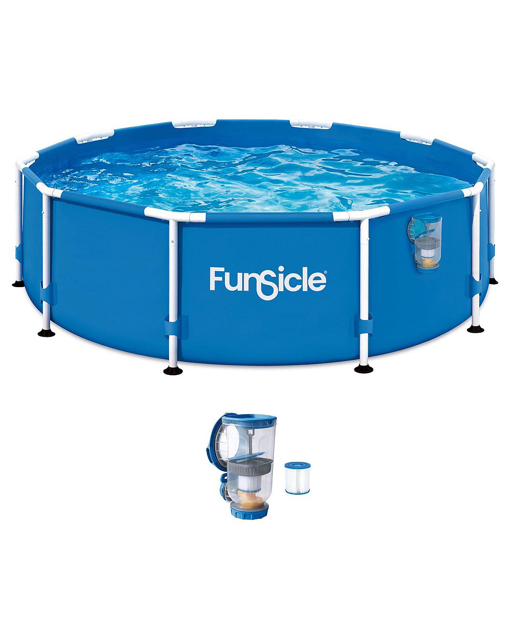Funsicle Outdoor Activity Round Frame Above Ground Swimming Pool Set