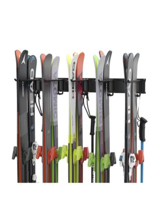 XDOVET Ski Rack Wall Mounted Organizer 10 Pairs Holder