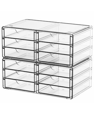 XDOVET Stordrawers Stackable Organizer Plastic Craft Supply Desk Accessory