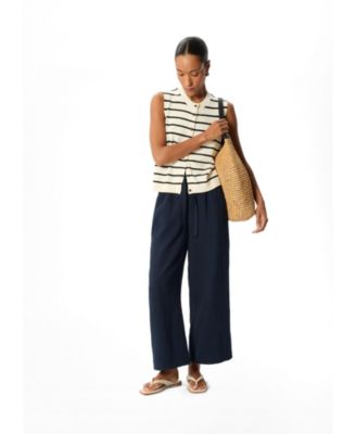 Whistles 100% Cotton Wide Leg Trousers