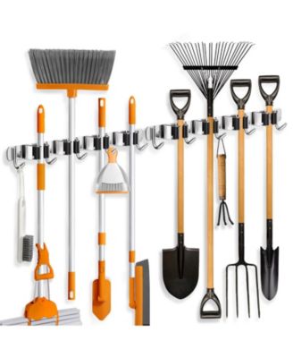 XDOVET Broom Holder Wall Mount Mop Hanger Organizer Stainless Steel