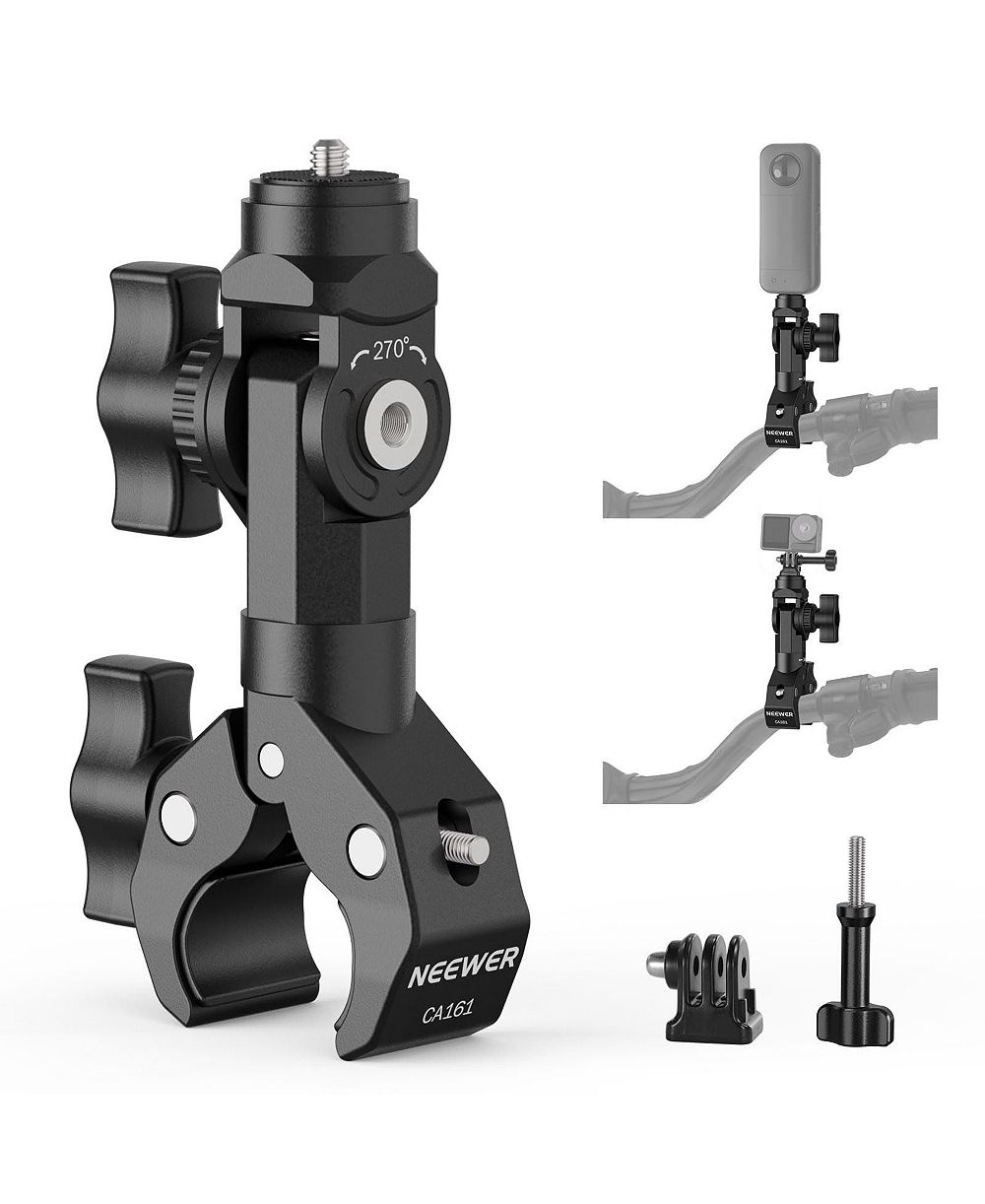 Neewer Motorcycle Bike Handlebar Clamp Action Camera Mount, CA161