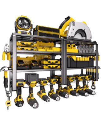 XDOVET Power Tool Organizer Wall Mount Drill Holder Shelves
