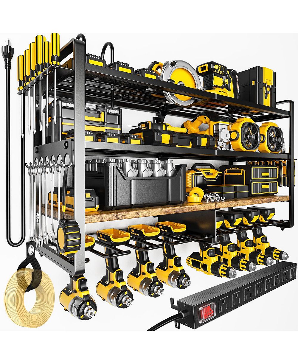 XDOVET Power Tool Organizer Wall Mount Charging Station Drills Holder