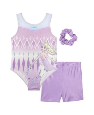 Frozen Комплект из боди и шорт для девочек 5-8 лет Queen Elsa Gymnastics Leotard