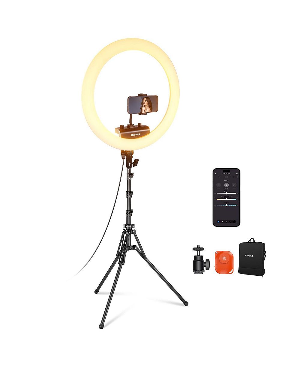 Neewer 18 inch Ring Light with Tripod Stand and Phone Holder