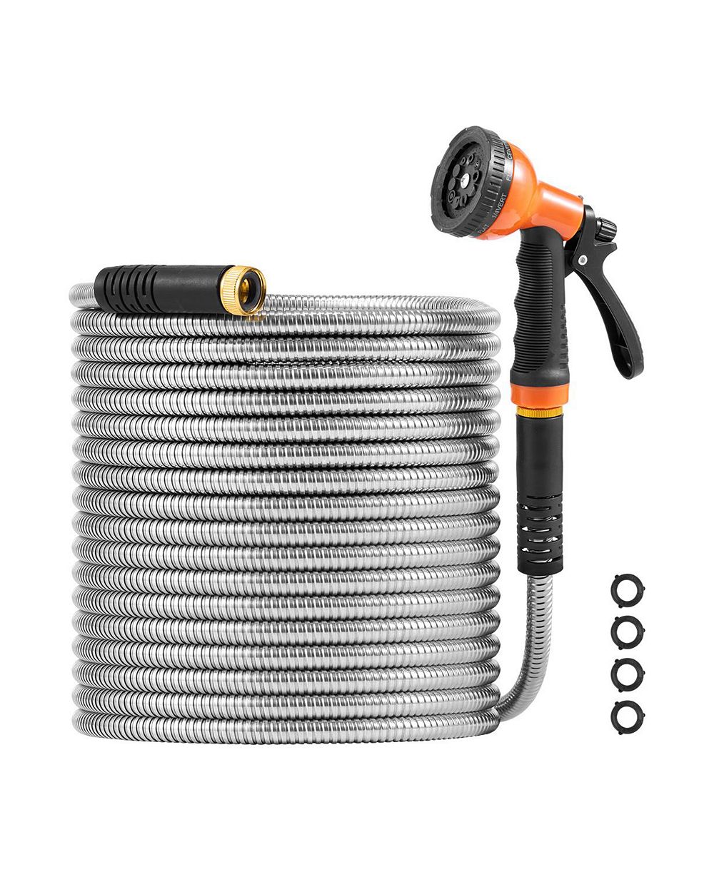 Садовый шланг VEVOR Metal Garden Hose Stainless Steel Water Hose Lightweight No Kink