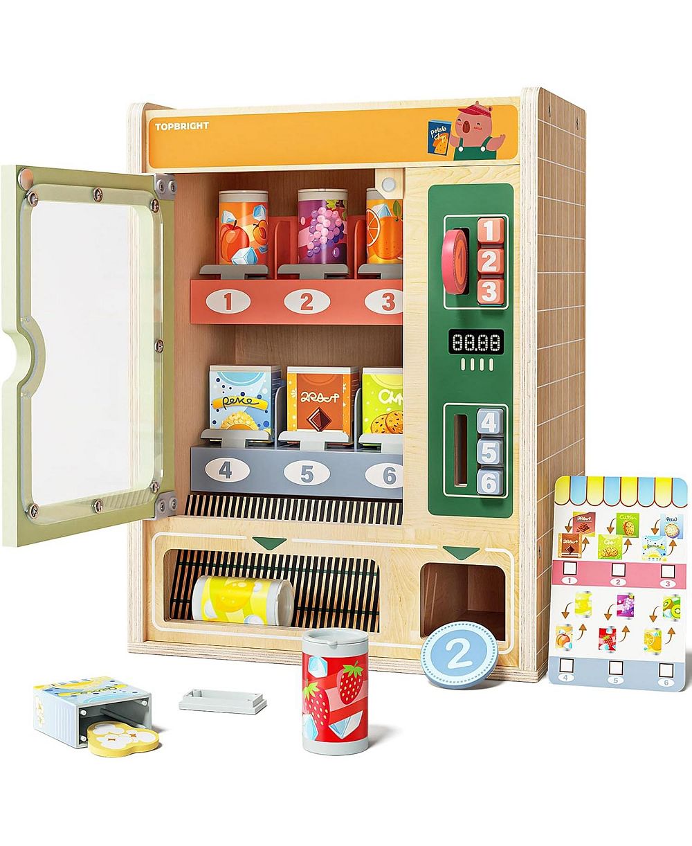 Игрушечный набор TOP BRIGHT Play Food для детей с деревянными закусками и напитками