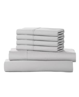 Color Sense 1200-Thread Count Cotton Blend 6-Piece Sheet Set, California King