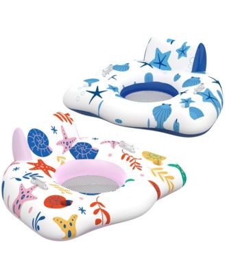 2pcs- blue+pink) blue+pink lounger