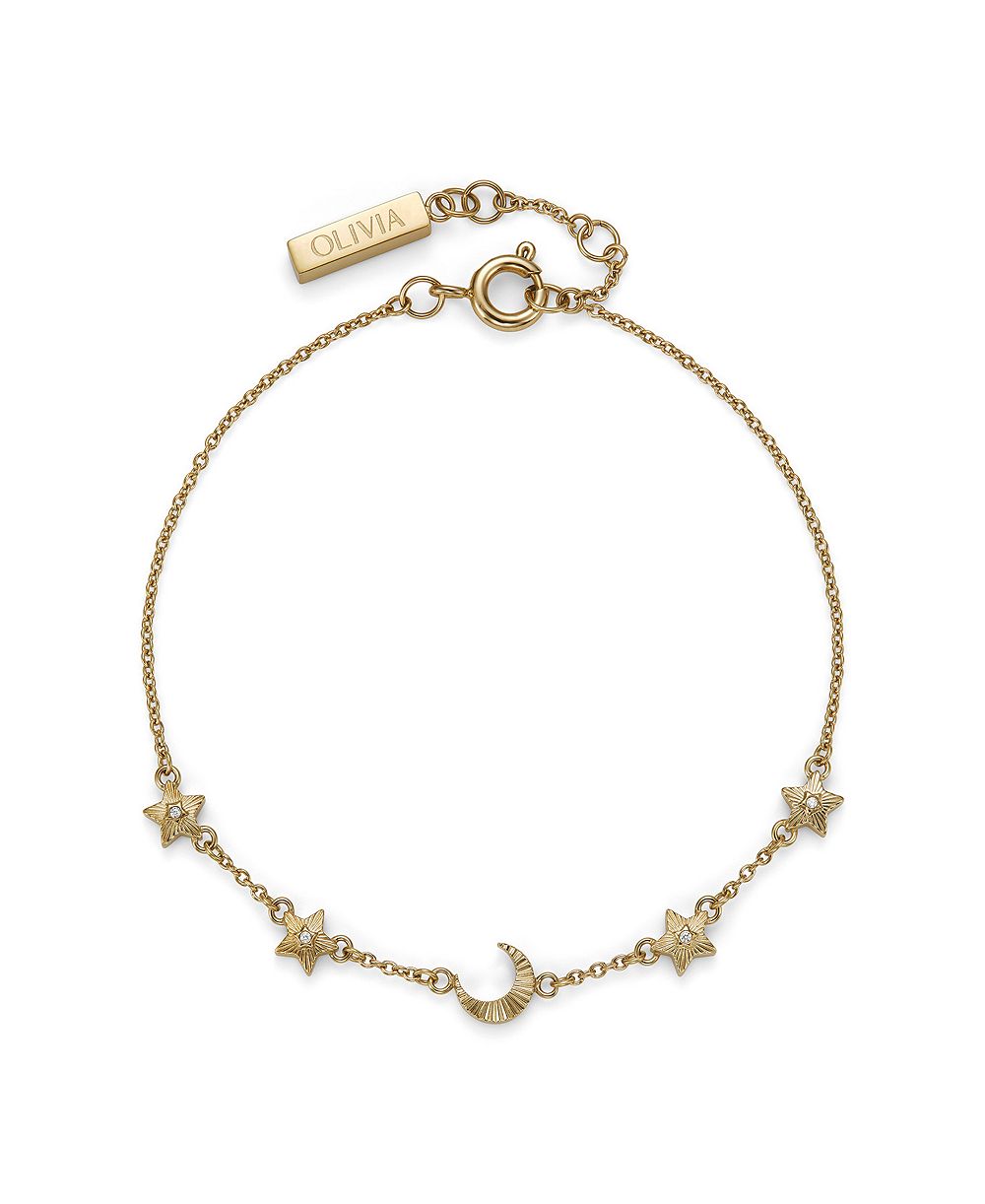 Женский браслет Olivia Burton Celestial Chain, из нержавеющей стали с золотым покрытием