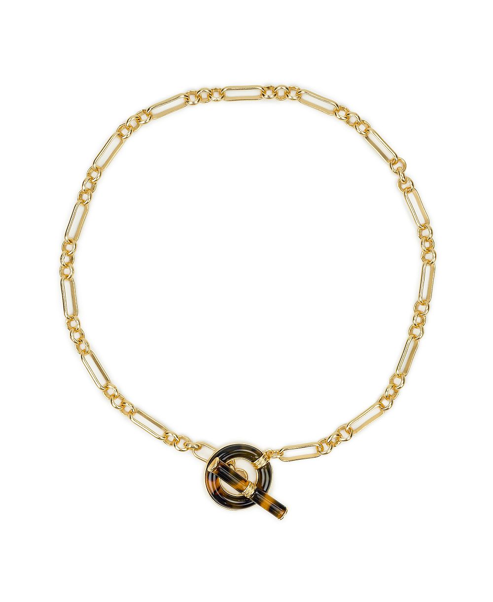 Ожерелье Patricia Nash Pave Tortoise Resin Collection Toggle
