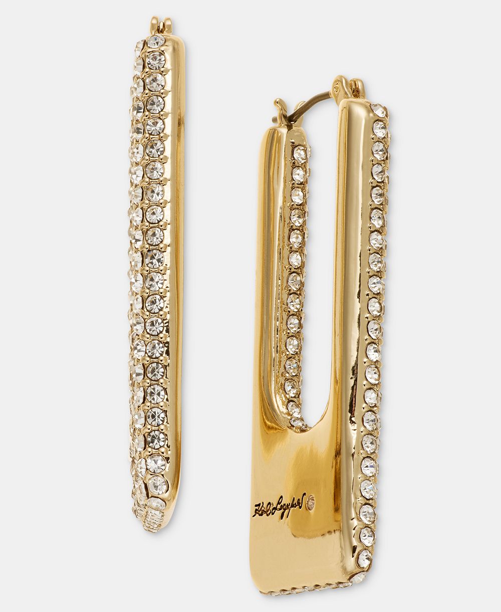 Серьги-кольца KARL LAGERFELD PARIS Pavé Square
