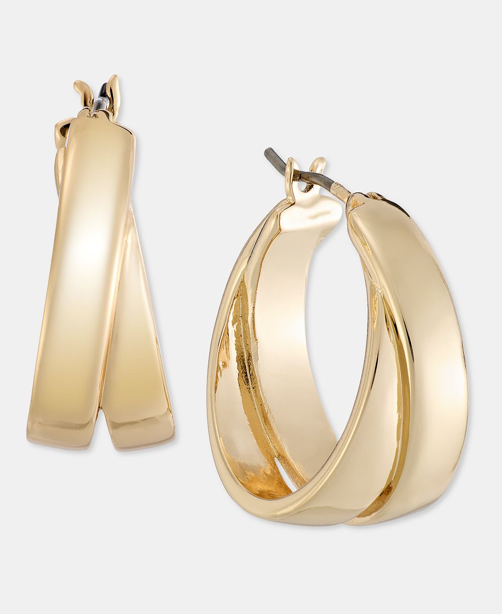 KARL LAGERFELD PARIS маленькие серьги-кольца Twist, 0.8'
