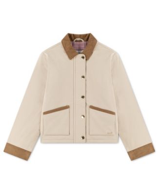 abercrombie kids женская куртка-бабочка с вельветовым воротником и клетчатой подкладкой, размеры 4-16