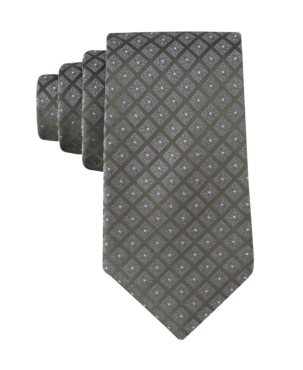 Calvin Klein Men's Grove Grid Classic Tie