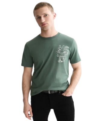SCOTCH & SODA Men's Left Chest Artwork Regular-Fit T-Shirt
