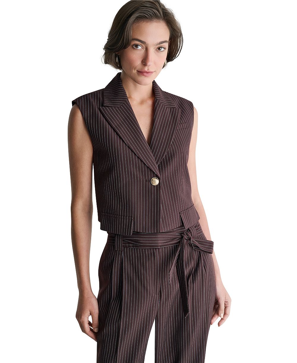 BCBG Women's Cropped Peak-Lapel One-Button Blazer