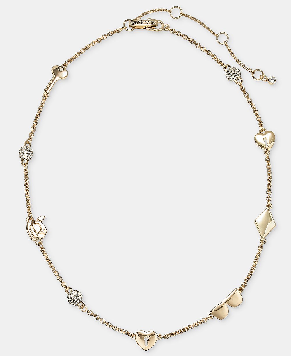 KARL LAGERFELD PARIS колье-чокер Crystal Ikon Heart с кристаллами, 16" + 3" удлинитель