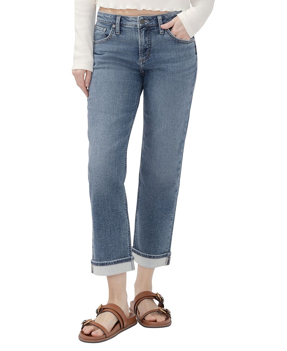 Silver Jeans Co. Women's Chelsea Straight Low-Rise Straight-Leg Jeans