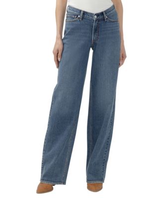 Silver Jeans Co. Women's Low-Rise Wide-Leg V-Front Jeans