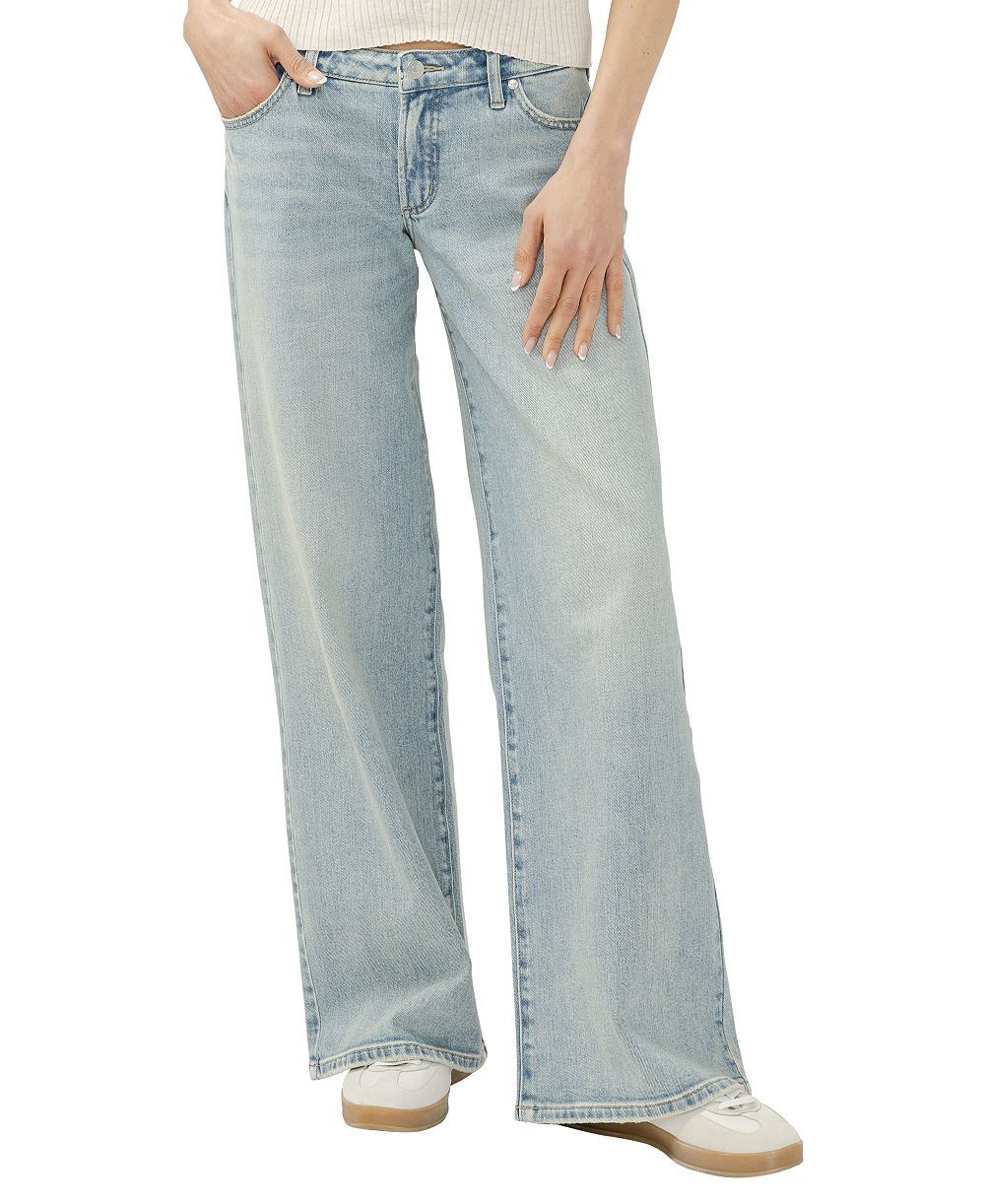 Silver Jeans Co. Women's Tuesday Low-Rise Baggy Wide-Leg Jeans