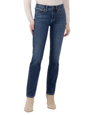 Silver Jeans Co. Women's Suki Straight-Leg Mid-Rise Jeans