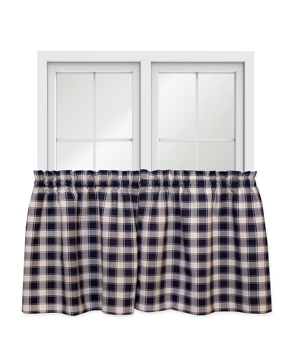 Занавеска Ellis Curtain Country Check Tailored с карманом для штанги 1.5inch