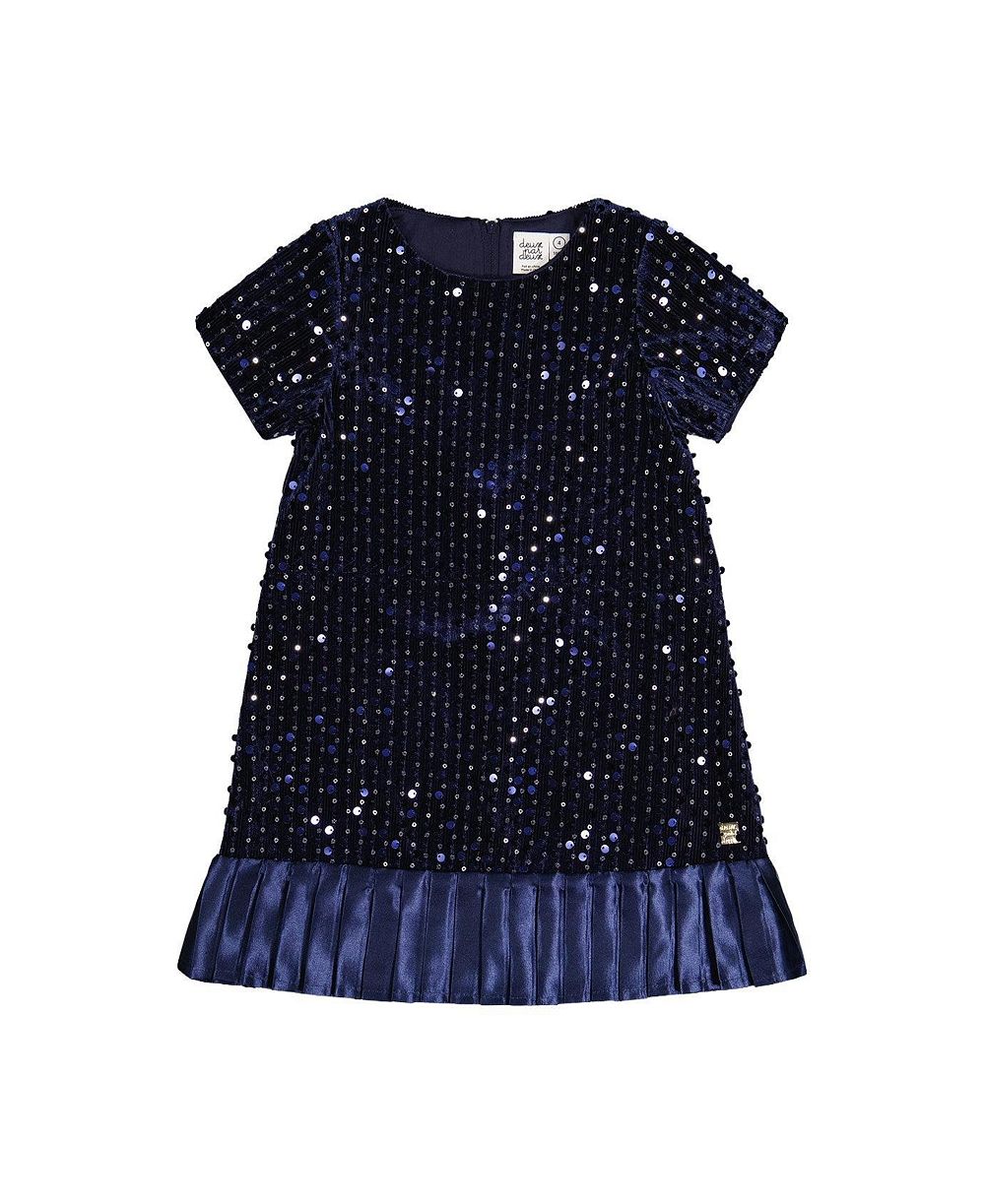 Deux par Deux Girls (6-14) Short Sleeve A-Line Dress
