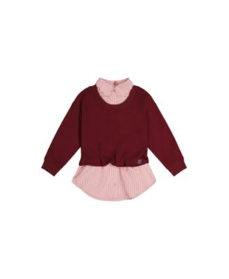 Свитер Deux par Deux Girls (2T-5T) имитация двух слоев